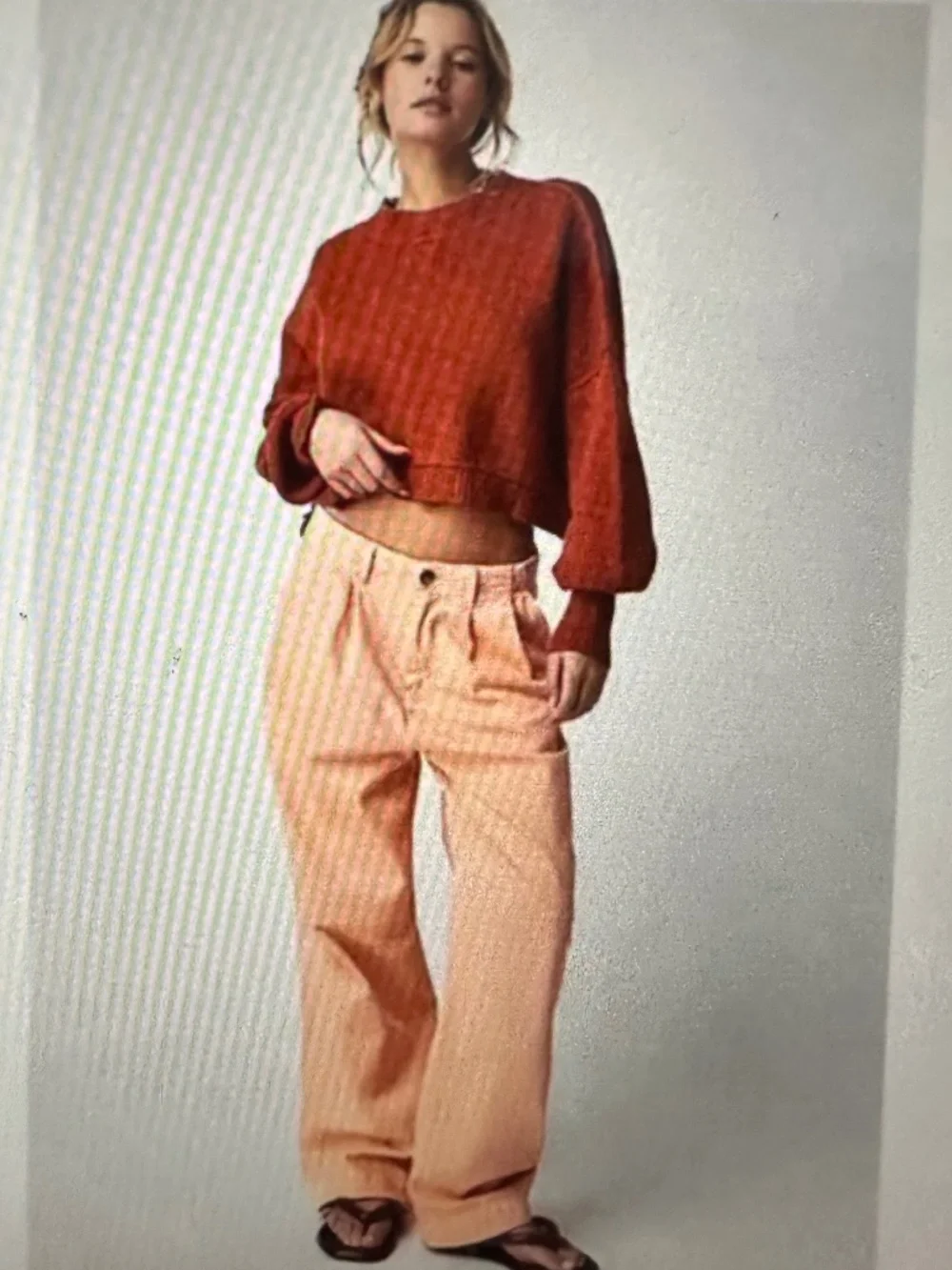 Free People wide leg Cargo. NWOT.